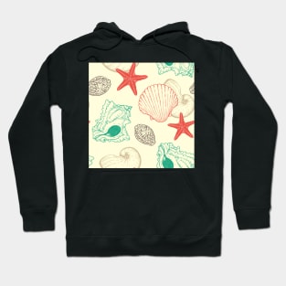 Sea Shells and Sea Life Pattern Hoodie